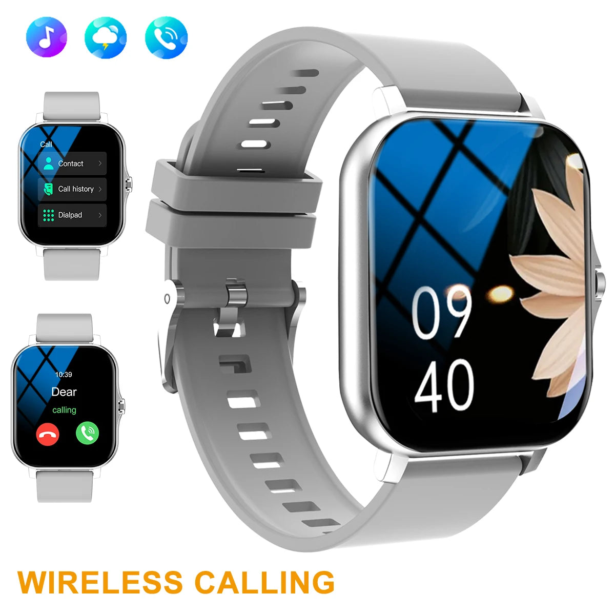Smart watch, call, message reminder, compatible with iPhone/android mobile phone, smart sports watch suitable for men and women