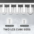 Portable Ice Maker, 26lbs/24H, 9 Cubes in 6 Mins, Self-Cleaning, Quiet for Home Kitchen RV Camping