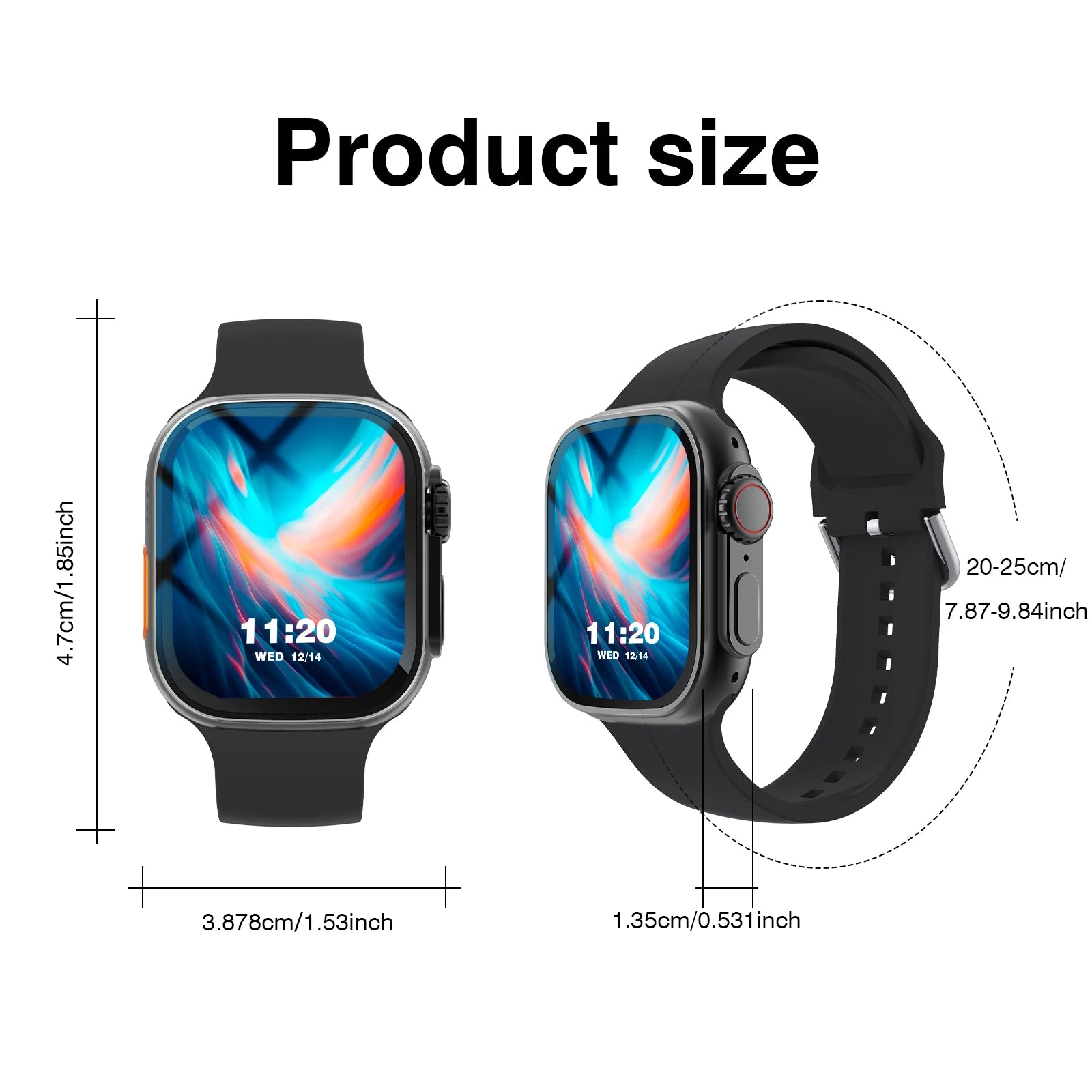 Smartwatch HD Touch Screen,Alarm, Multi-Sport Modes, Sedentary Reminder,Music, Calculator, for Android & IPhone,Watch Gift