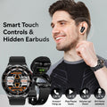 EIGIIS Smart Watch with Earbuds Bluetooth Call 2 in 1 Outdoor Smartwatch IP67 Waterproof Fitness Tracker with Heart Rate Monitor