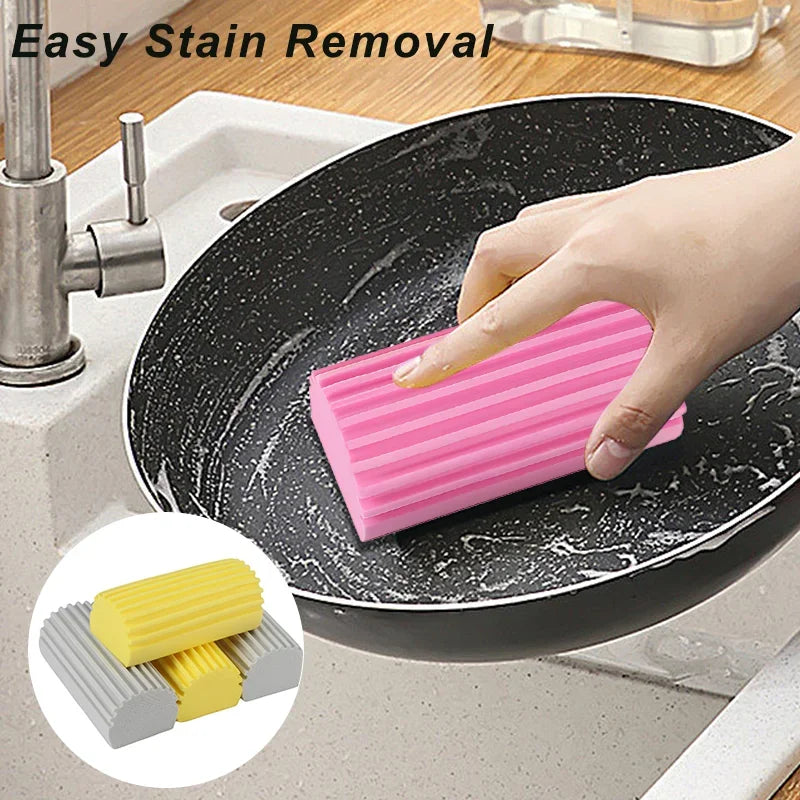 3pcs Damp Clean Duster Sponge, Sponge Cleaning Brush, Duster For Cleaning Blinds, Glass, Baseboards, Vents, Railings, Mirrors ﻿