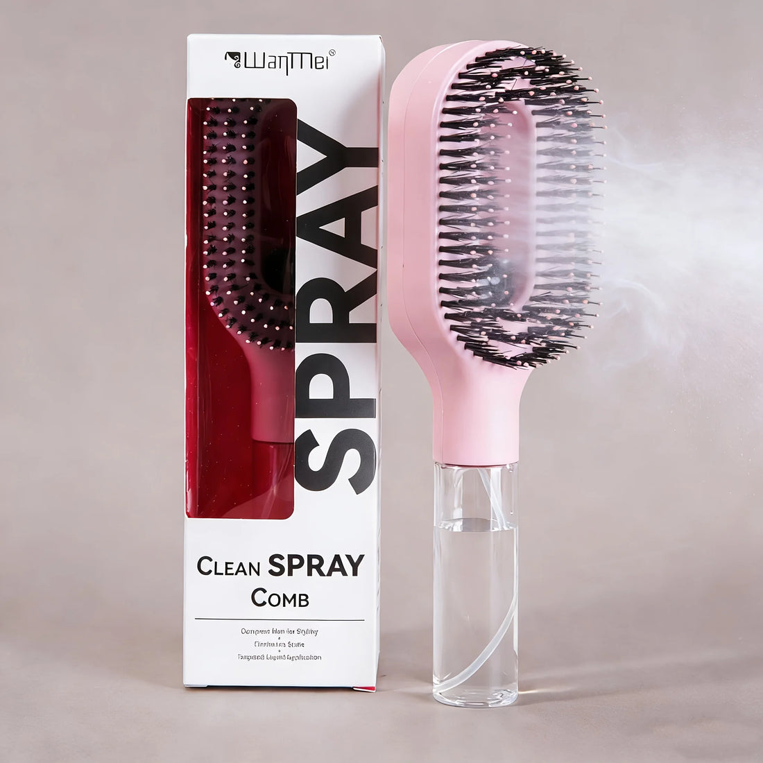 2-in-1 Spray Hairbrush | Innovative Detangling & Hydrating Brush for Wet/Dry Hair | Anti-Frizz Tangle-Free Bristles