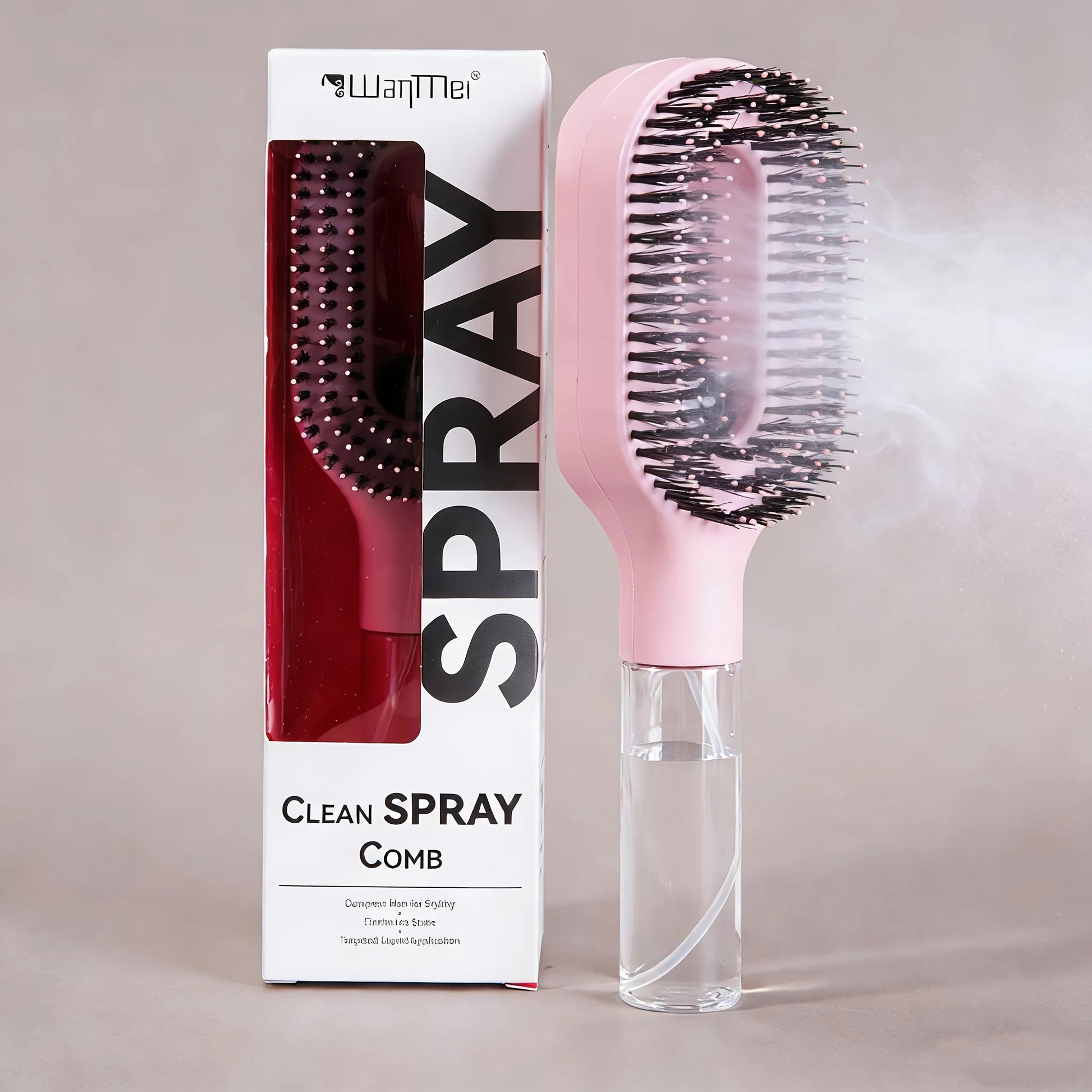 2-in-1 Spray Hairbrush | Innovative Detangling & Hydrating Brush for Wet/Dry Hair | Anti-Frizz Tangle-Free Bristles
